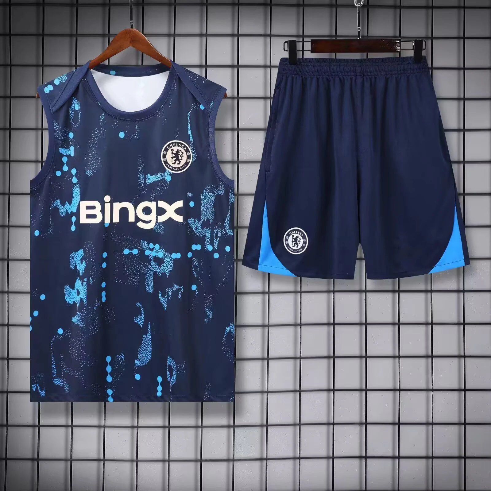 Chelsea FC Sleeveless Training Kit Navy Blue