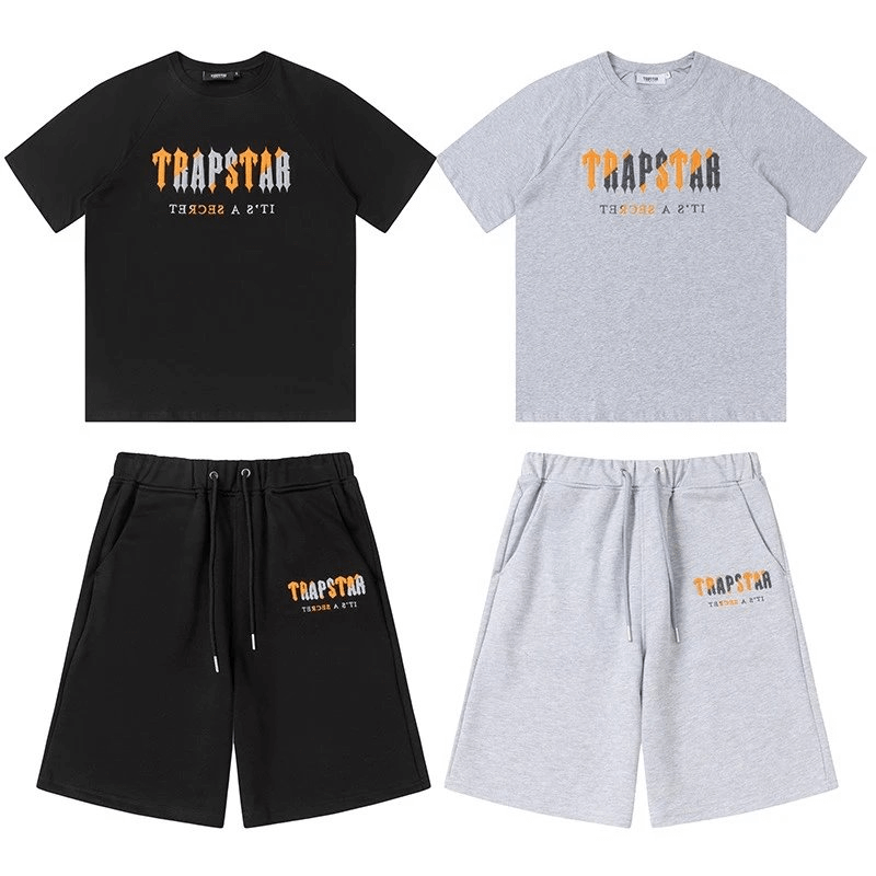 TRAPSTAR Casual Set Black Grey T-Shirts