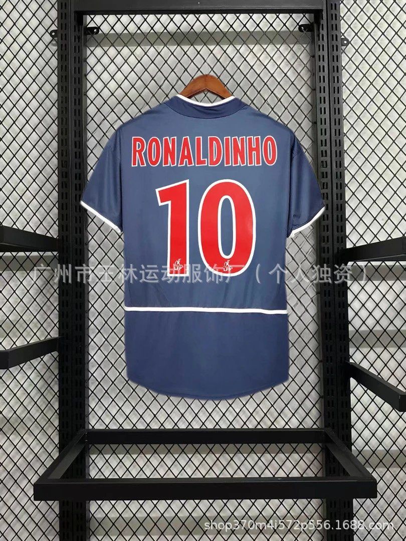 Paris Saint-Germain Ronaldinho #10 Retro Jersey – Blue