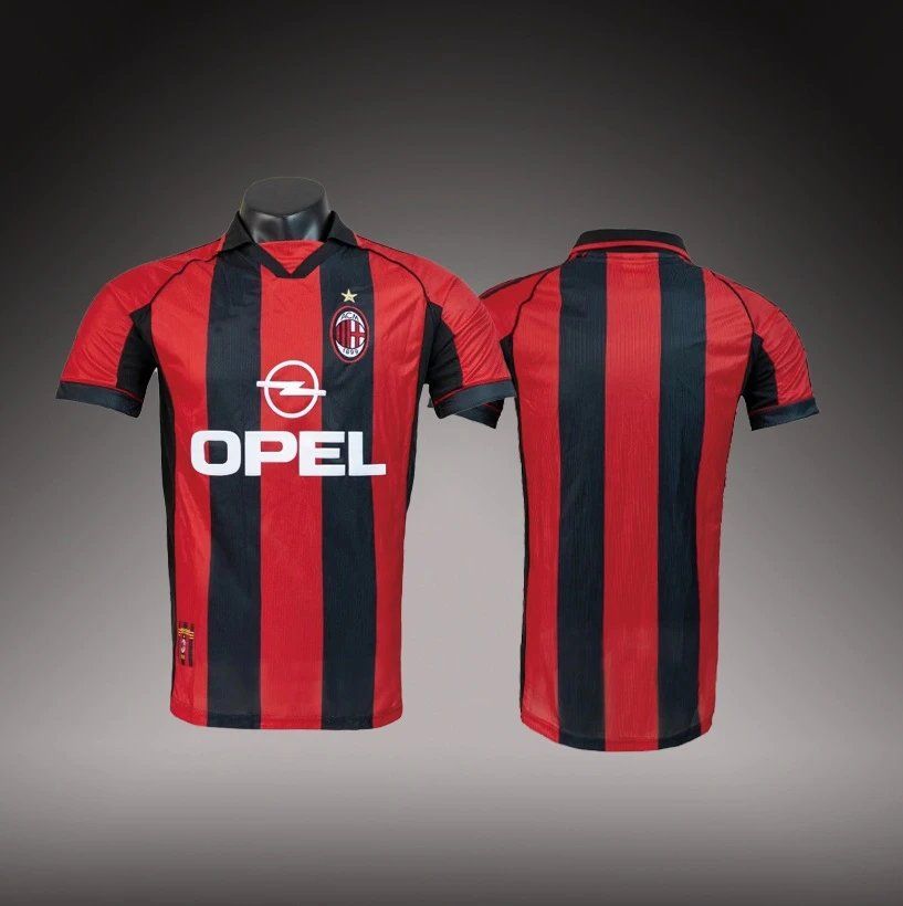 AC Milan Home Jersey 1998-1999 Red/Black