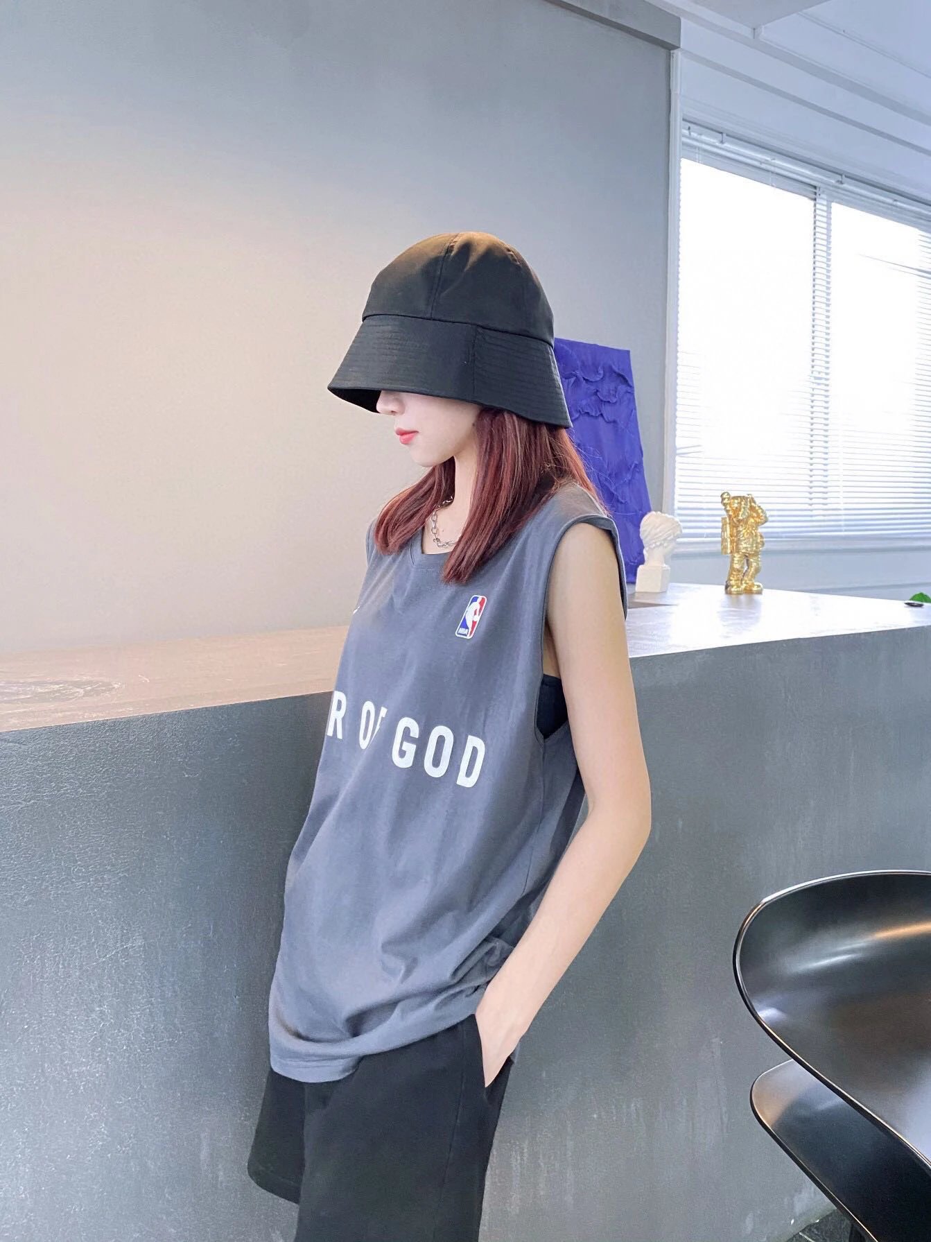 fear of god tank top dark gray T-Shirt
