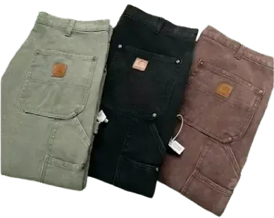Carhartt Work Pants – Olive Green, Black, and Brown