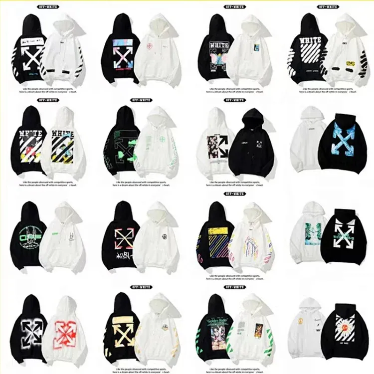 Off-White Hoodies Collection White Black Streetwear