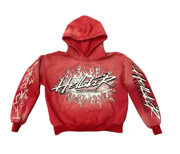 Hellstar Records Hoodie Red Hoodie