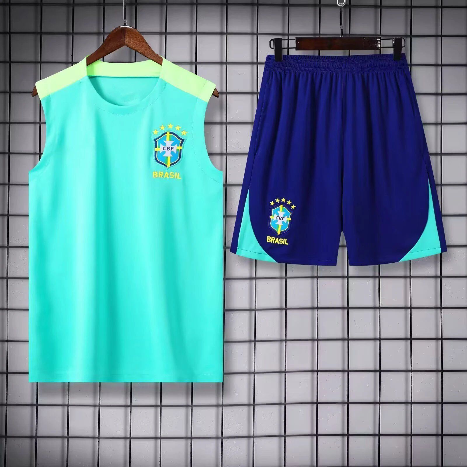 CBF Brazil Football Training Set Light Blue